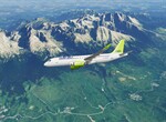 Air Baltic nad Vysokmi Tatrami